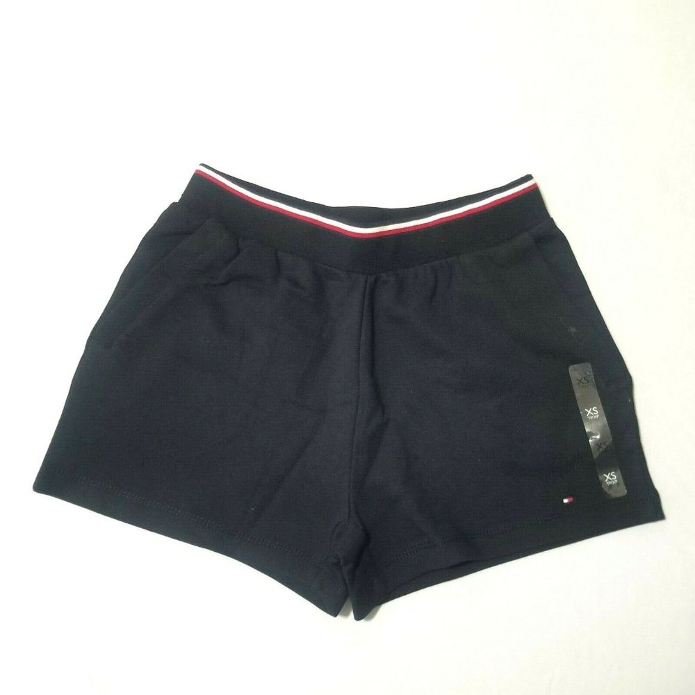 Tommy Hilfiger Cotton Shorts Women's Solid Elastic Band‎ Waist
